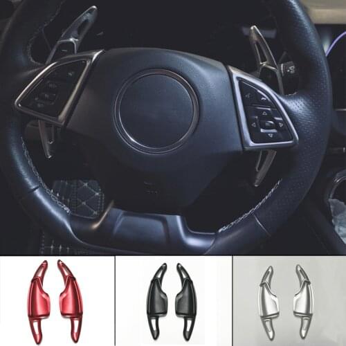 2pcs Aluminum Shift Lever Paddle Steering Wheel Shifter Extend Fit For Chevrolet Camaro 2016-2018 Steering Wheels&hubs Extension
