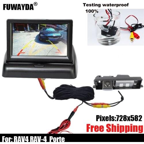 Free shipping!!! SONY CCD Chip Special Car Rear View Reverse Mirror Image With Guide Line CAMERA for TOYOTA RAV4 RAV-4 / Porte
