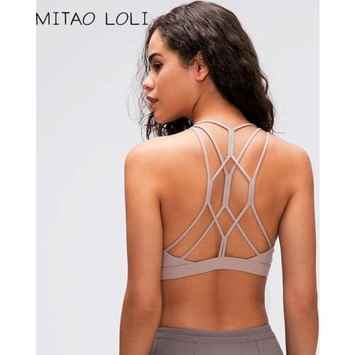 MITAO LOLI FLY Crisscross Training Fitness Sport Bras Top Women Butter Soft Skinfriendly Workout Gym Yoga Brassiere Exercise Top
