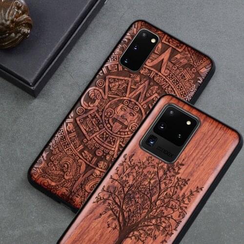 2020 New For Samsung S20 Case Slim Wood Back Cover TPU Bumper Case On For Samsung S20 Ultra Samsung s20 plus Phone Cases