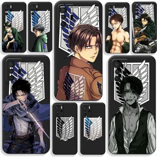Attack on Titan Phone Case for Xiaomi Redmi Note 10 Pro 9 9C 9A Note 9 Pro for POCO M3 Pro Levi Ackerman Shingeki No Kyojin Case