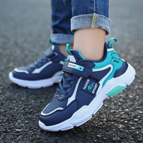 Children Casual Shoes Leather Surface Waterproof Sports Shoes For Boys Autumn Casual Running Sneakers Boys Non-slip Kids Shoes