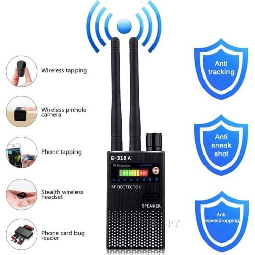 Dual Antenna RF Signal Detector For Hidden Camera Eavesdropping Wireless Audio Bug GPS GSM Device Finder Anti-Spy Scanner