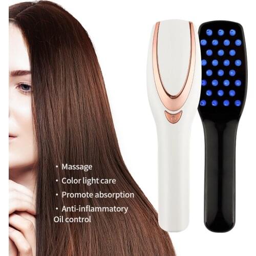 Electric Hair Brush Massage Comb Laser Hair Growth Comb Vibration Phototherapy Head Scalp Massager Anti Hair Loss Hairbrush