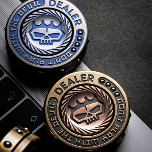 LAUTIE Fidget Spinner Dealer Chip Coin Gyro EDC Adult Decompression Toy