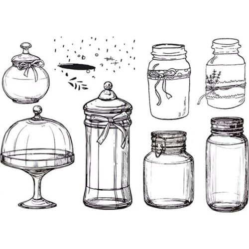 Bottle stamp Clear Stamp for Scrapbooking Transparent Silicone Rubber DIY Photo Album Decor 1012