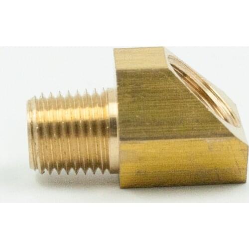 Legines Brass Brake Line 45 Degree Male Elbow Inverted Flare Fitting, 3/16" 5/16" 3/8"Tube OD x 1/8" 1/4" NPT Male, Pack of 2