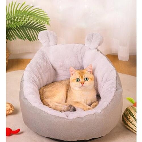 Cat nest deep sleep winter warm dog bed Teddy small dog kennel round nest mat four seasons universal Removable kennel