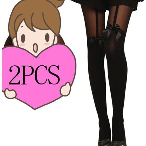 2021 Hot Fashion Women Girls Temptation Sheer Mock Suspender Tights Pantyhose New Arrival Sexy Black Pantyhose Wholesale price