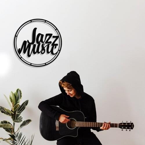 MIGNATIS FrameKitchen In Jazz Music Text Design Metal Wall Sign Wall Decor, Office, wall Decorations for Living Room