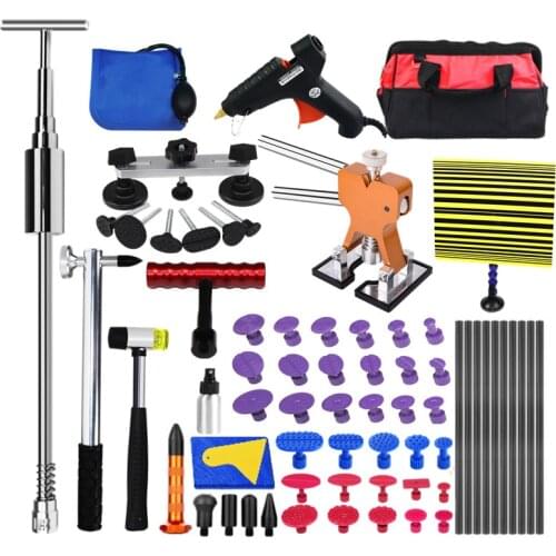 OUTILS ENLEVER LES DENTS SANS PEINTURE OUTILS DE RETRAIT DE DENT ENSEMBLE KIT D'OUTILS DE RÉPARATION DE VOITURE RÉFLECTEUR E