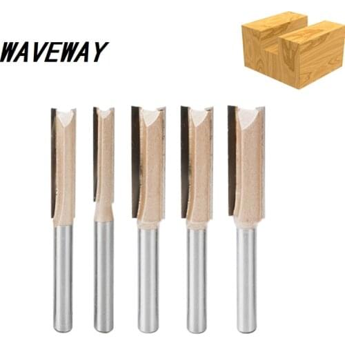 Dado Woodworking Router Bit Set Carpenter Milling Cutter 8mm Shank Straight/ 6/8/10/12/14/18/20mm Diameter Wood Cutting Tool