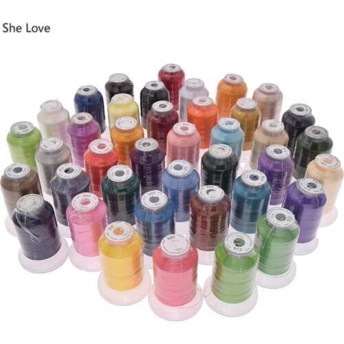 Chzimade 40 Colors 120D/2 Polyester Thread Set For Embroidery Handmade Diy Sewing Materials Accessories