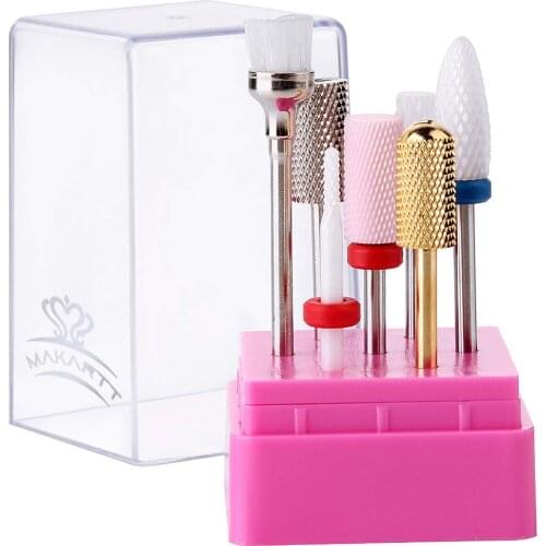 MAKARTT Nail Drill Bits Set Acrylic Carbide metal Nail file Drill Bit Manicure Pedicure F0673