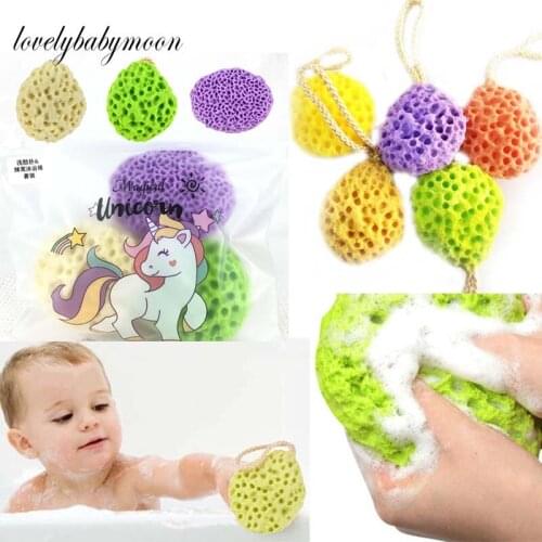 New Baby Eco-friendly Brushes Bath Sponge Massage Baby Shower Exfoliating Body Cleaning Scrubber Super Soft Cleaning Brushes