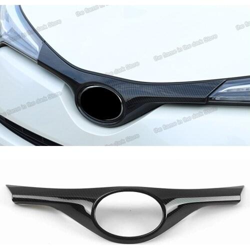 Lsrtw2017 Abs Car Front Grill Hood Trims for Toyota Chr 2017 2018 2019 2020 2021 C-hr Accessory Decoration Head Styling Chrome