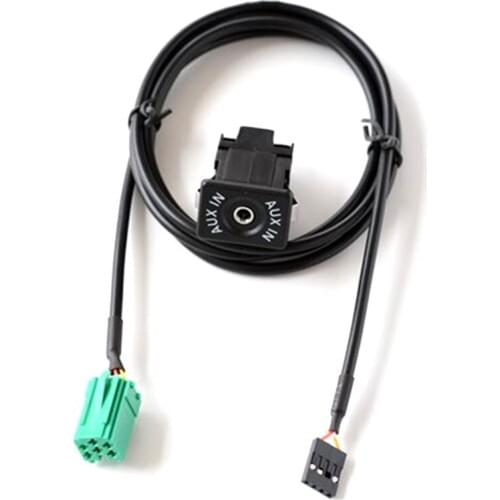 For Renault Megane Clio Radio Aux Socket Harness AUX In Switch Adapter