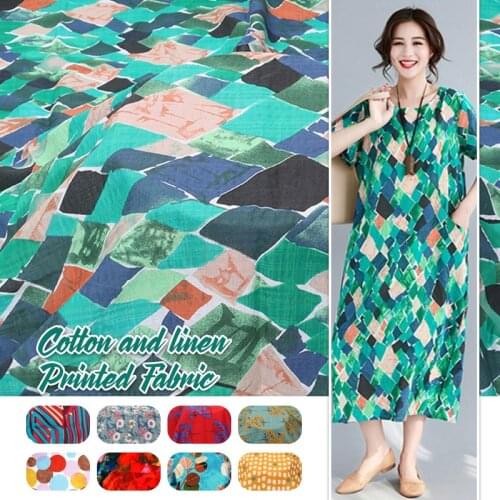 Poplin Soft Cotton Flowers Printed Fabrics For Sewing Dress Clothes Quilt Textile Needlework Handicraft Per One Meter