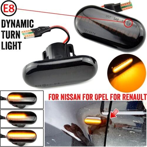 Sequential Flashing LED Turn Signal Side Marker Light For Dacia Duster Dokker Lodgy Renault Megane 1 Clio1 2 KANGOO ESPACE Smart