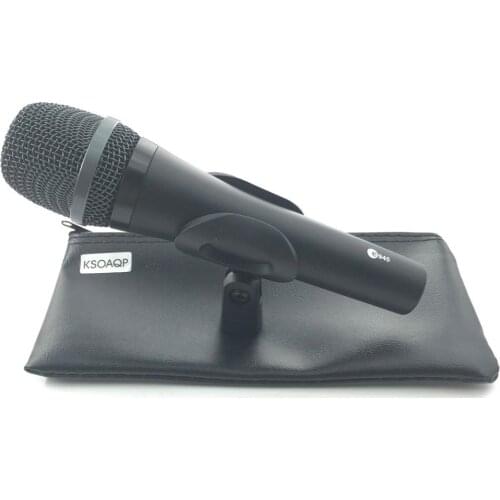 Black color E945 Dynamic Vocal Wired Microphone E 945 Karaoke Super Cardioid Mic for Mixer Audio Studio Video Singing Recording