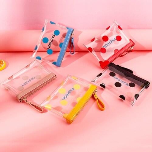 Transparent Wallet Female Student Zipper Coin Purse Coin Key Case