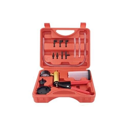 Manual Vacuum Bleeding Brake Fluid Bleeder Tools Vacuum Pistol Pump Tester Kit Aluminum Pump Pressure Vacuum Gauge