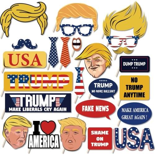 DIY Funny Photos USA Trump Vote Election Party Decorations Photo Booth Props Independance Day Party Supplies Photobooth Props