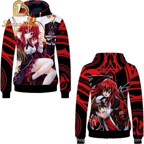 Anime High School DxD 3D Print Sweatshirt Hoodies Men and Women Hip Hop Autumn Streetwear Hoodies Sweatshirt for Couples Clothes