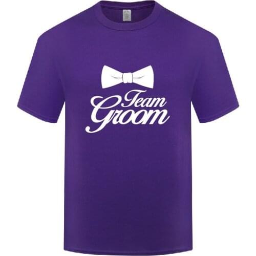 Funny Team Groom Cotton T Shirt Natural Men O-Neck Summer Short Sleeve Tshirts Oversized Tshirt