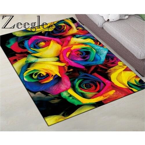 Zeegle Carpet Rug Non-slip Kitchen Mats 3D Carpet For Living Room Table Besides Floor Rugs Absorbent Mats Bedroom Carpet