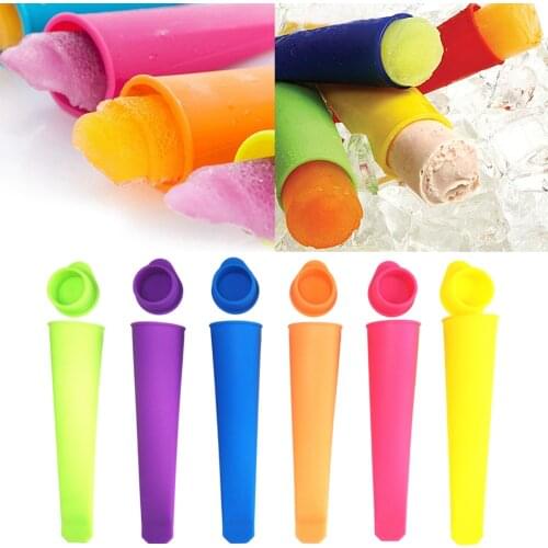 1Pcs Colorful DIY Silicone Ice Stick Molds Summer Frozen Ice Cream Mold Lolly Pops For Kids Children Kitchen Supplies