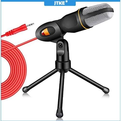 1PCS Wired Professional Stereo Condenser Computer SF-666 Microphone 3.5mm Audio With Holder Stand Clip For PC Karaoke hot