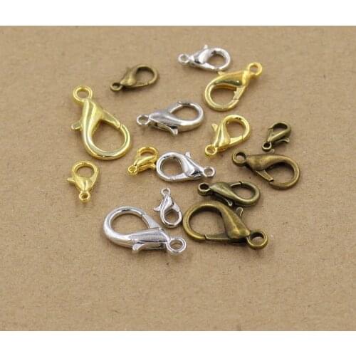 100 pieces/pack) Multi-specification Lobster clasp for DIY bracelet necklace Accessories Jewelry Clasps