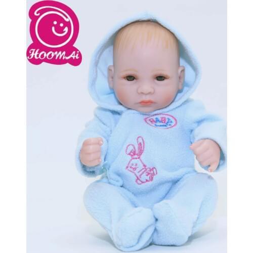 25CM Tiny Lovely Doll Lifelike Bebe Reborn Baby Dolls 10Inch Full Silicone Vinyl Newborn Babies Toy Kids Birthday Christmas Gift