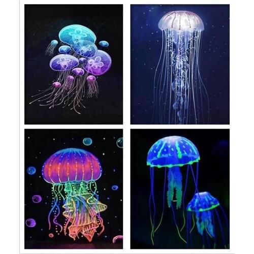 Diamond Painting Full Square/Round Diamond 5D DIY "Animal Jellyfish" Full Diamond Embroidery Rhinestone Cross Stitch Home Decor