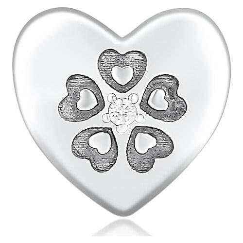 Fandola Fits Pandora Bracelets Genuine 925 Sterling Silver Hearts of Love Clip Charms Beads for Jewelry Making berloques