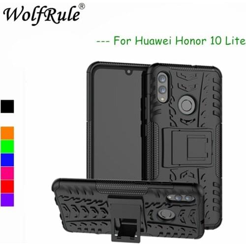 Phone Case Huawei Honor 10 Lite Cover Dual Layer Armor Silicone Case For Huawei Honor 10 Lite Holder Stand Shell Honor 10 Lite