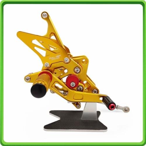 CNC Adjustable Rear Sets Rearset Foot Rest Pegs for Suzuki Hayabusa GSX1300R 1999 2000 2001 2002 2003 2004 2005 2006 2007 Gold