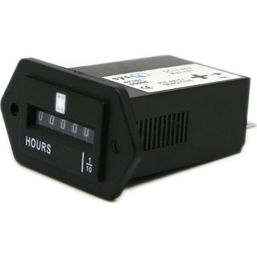 DC 10-80V Hour Meter Sealed Counter Gauge for Car Marine Tractor Engine Mower