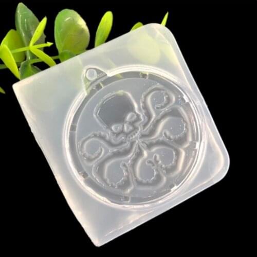 New 1pcs Multi-tail skull Liquid silicone mold DIY resin jewelry pendant necklace pendant mold resin molds for jewelry