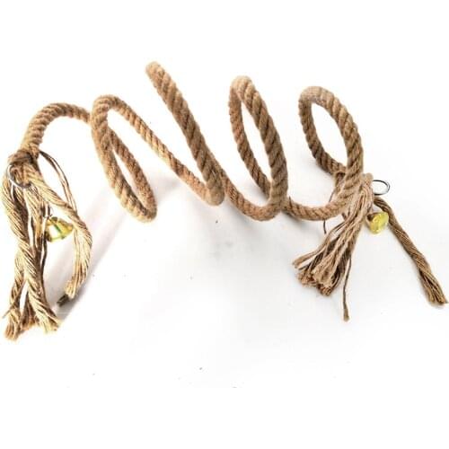 Cotton Parrot Swing Climbing Toy Parrot Rope Hanging Spiral Perch For Bird Stand Training Accessories Conure Swing Supplies