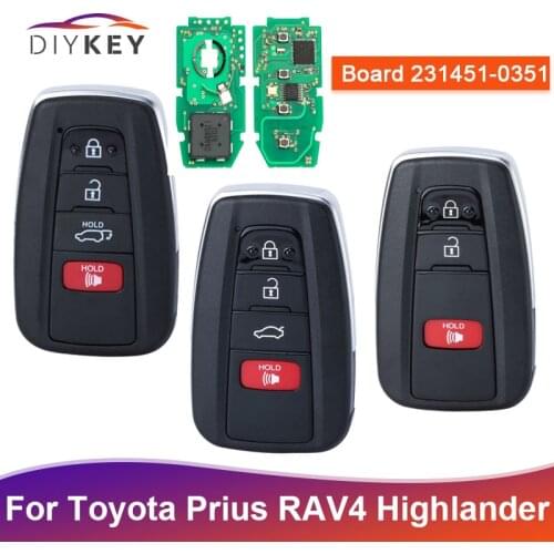 DIYKEY 231451-0351 HYQ14FBC 3 Button for Toyota Prius 2016 2017 2018 2019 2020 Smart Keyless Remote Key Fob 315MHz 89904-47530