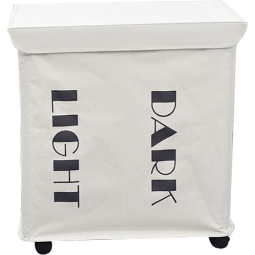 Dirty Clothes Storage Basket Rolling Laundry Basket Organizer Collapsible Laundry Hamper Waterproof Wash Bin with Lid Home Use