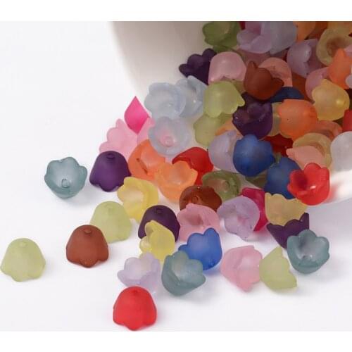1900pcs/lot Frosted Flower Acrylic Bead Caps DIY Fashion Jewelry Spacer Beads Jewelry Findings 500g Hole 1.5