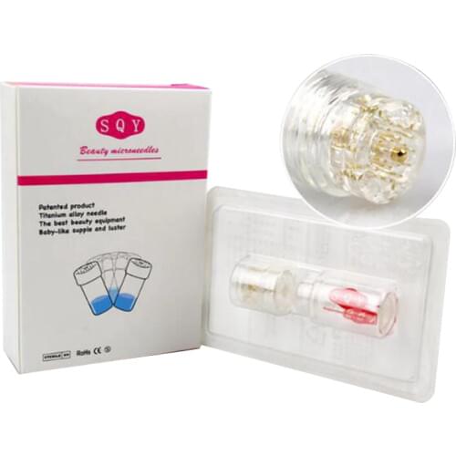 Micro Needle Therapy Titanium Needle Gold Stamp Hydra needle 20 Derma Mesotherapy Serum Fine Touch Applicator Derma Roller
