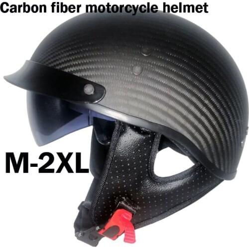Carbon Fiber Motorcycle Helmet Half Mens and womens Retro Motorcycle Certification Moto Bicycle Enduro Mtb Motocross Helmet
