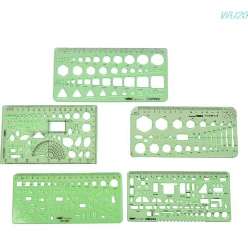 Plastic Circles Geometric Template Ruler Stencil Drawing Measuring Tool Students Stationery Office School Supplies New