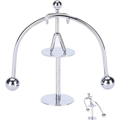 Weightlifter Mold Desk Decoration Metal Craft Permanent Balance Art Education Sport Toy Hot Sale