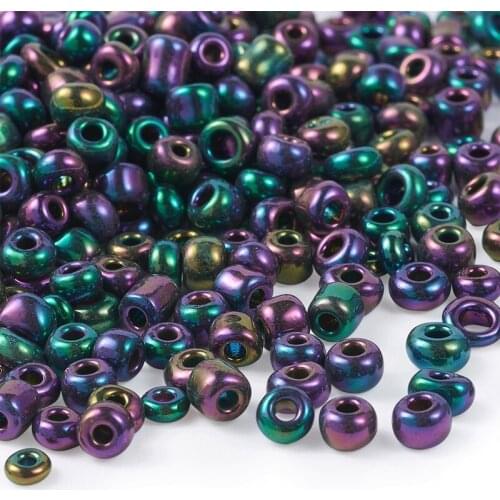 About 4500pcs/pound 6/0 Glass Iris Round Seed Beads for Jewelry Making DIY Bracelet Necklace about 4mm in diameter hole: 1mm