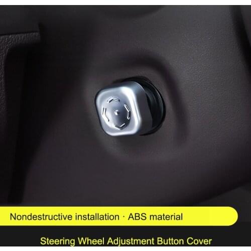 QHCP Car Steering Wheel Adjustment Switch Button Sticker Lock Knob Decorative Cover Trim For Lexus ES200 260 300H 2018 Accessory